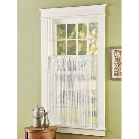 Heritage Lace Point D Esprit Window Tier; White - 60 x 36 in. 8610W-6036